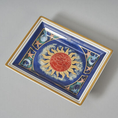 A Patek Philippe Limoges Porcelain and Enamel Sundries Tray