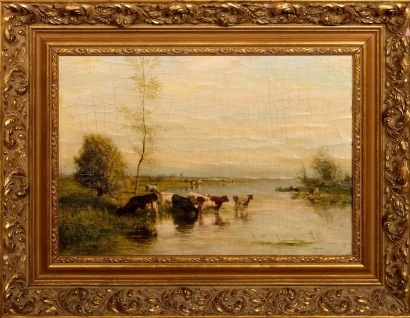 Antique Oil Painting in Original Frame