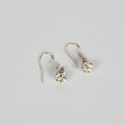 A Pair Of Sterling Silver Earrings