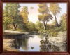 An Oil Painting Of A Bush Billabong Scene by H. Burns