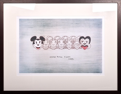 A Dick Frizzell Mickey to Tiki - tu meke Offset Print Signed and dates 97 Edition 5/50