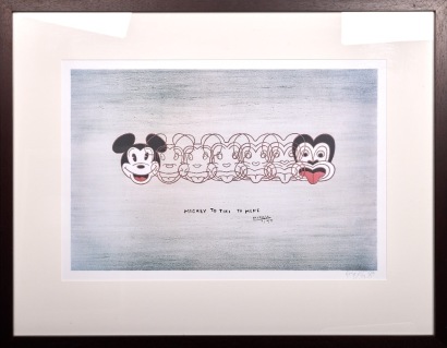 A Dick Frizzell Mickey to Tiki - tu meke Offset Print Signed and dates 97 Edition 5/50