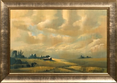Original Painting Storm Light Wairarapa by Frank Percy Dell