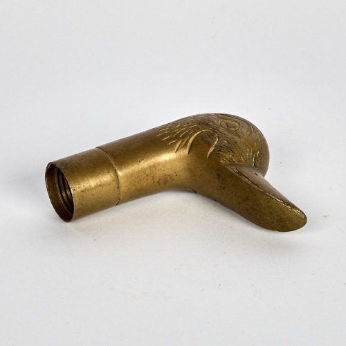 A Brass Duck Cane Handle