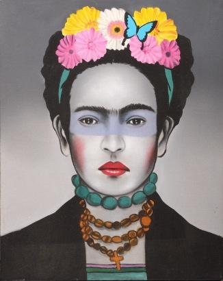An Acrylic on Canvas Painting of Frida Kahlo