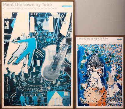A Pair of London Underground Framed Posters