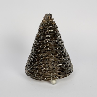 A Vintage Tao Tasserine Pyramid Lamp Smokey Grey Glass