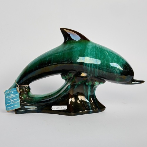 A Large Blue Mountain Pottery Dolphin