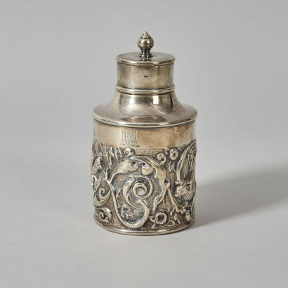 A Sterling Silver Tea Caddy