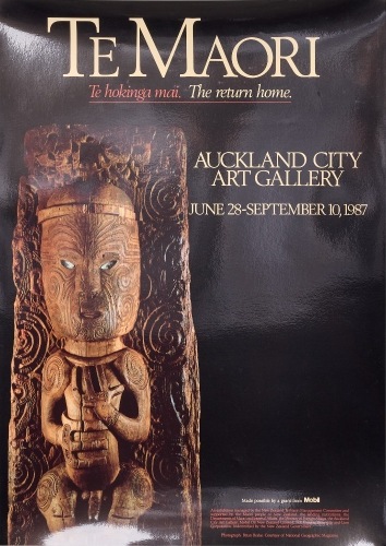A Laminated Te Maori Auckland Art Gallery Exhibition Poster