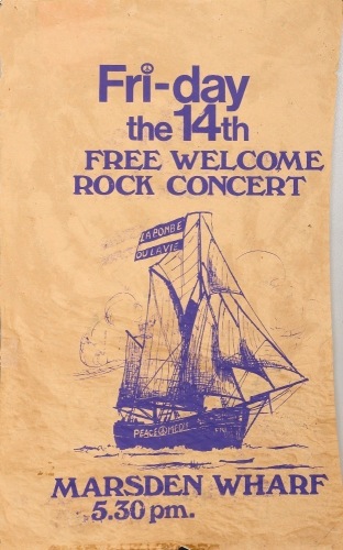 A Peace Media Free Rock Concert to Send Off the Anti-Nuclear Flotilla Poster, 1973
