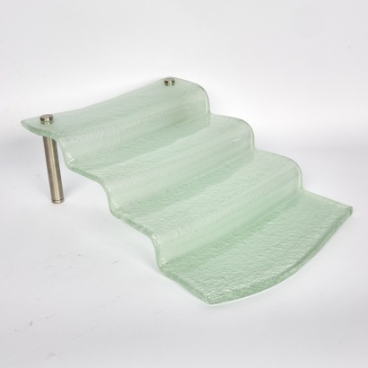 A Glass and Chrome Patisserie Display Stand