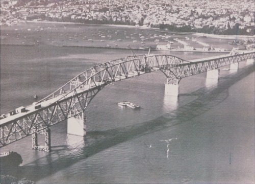 A Print of The Construction of The Auckland Harbour Bridge