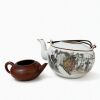An Early 20th-Century Chinese Qianjiang-Enamelled Teapot and a Zisha Teapot, the Latter Lacking Cover