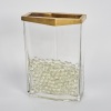 A Post Modernist Glass and Brass Vase