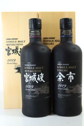 (1) 2019 Nikka Yoichi & Miyagikyo Limited Edition Single Malt Japanese Whisky, Hokkaido, 48% ABV, 2 Bottles Sold as One Lot (GB)