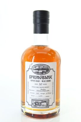 (1) Springbank Open Day (May 2026) 30 Year Old Bourbon, Oloroso & Rum Casks Single Malt Scotch Whisky, Campbeltown, 375ml, 47.8% ABV