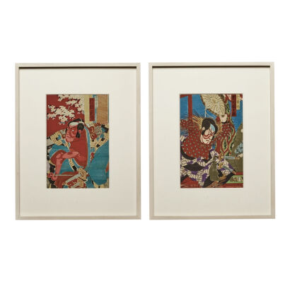 Two Japanese Ukiyo-e Prints