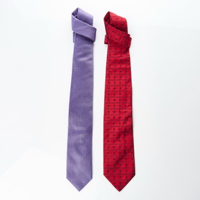 1) 3 Wise Men Lavender Tie, 2) Prochownik, 100% Red Silk Tie