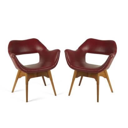 GRANT FEATHERSTON Two A310 Space Chairs C. 1953