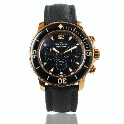 18ct Red Gold, Blancpain Fifty Fathoms Flyback Chronograph Wristwatch, circa 2020