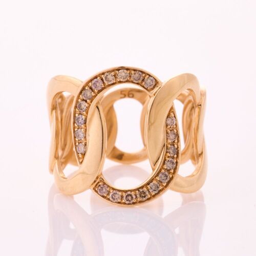 18ct Rose Gold, Pomellato, Brera 0.30ct Diamond Ring with Box