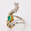 Platinum / 18ct Yellow Gold, Layla Kaisi Collection, 1.55ct Emerald / 0.50ct Sapphire / 2.22ct Diamond Ring - 3