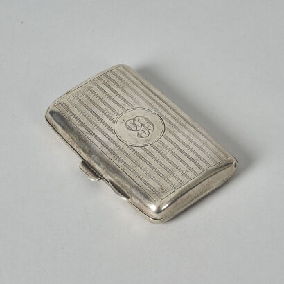 A Sterling Silver Cigarette Case&nbsp;