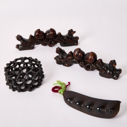 A Group of Chinese Hardwood Objects