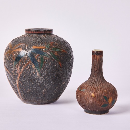 A Set of Two Japanese Meiji Period Porcelain Small Bottles