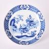 A Chinese 18th Century Qing Dynasty Kangxi Blue and White 'Figural' Dish (Huajia Mark)