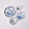 A Set of Two Chinese 18th Century Qing Dynasty Blue and White 'Floral' Cups and Saucers - 2