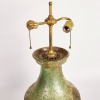 A Chinese Han Dynasty Green-glazed Hu-form Vase Table Lamp - 2