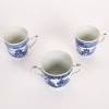 A Group of Three Chinese 18th Century Qing Dynasty Qianlong Blue and White 'Landscape' Small Cups - 2