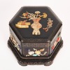 A Chinese 18th Century Early to Mid Qing Dynasty Zitan 'Eight Treasures, Hundred Antiques and Auspicious ' Hexagonal Lidded Box (Yanghetang Mark) - 3