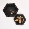 A Chinese 18th Century Early to Mid Qing Dynasty Zitan 'Eight Treasures, Hundred Antiques and Auspicious ' Hexagonal Lidded Box (Yanghetang Mark) - 4
