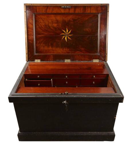 A Painted Carpenters Tool Chest