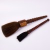 A Set of Two Chinese 20th Century Aged Hardwood Handle Brushes