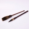 A Set of Two Chinese 20th Century Aged Hardwood Handle Brushes