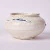 A Korean 19th Century Blue-and-White and White-Glazed Jar