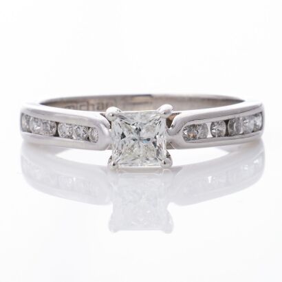 14ct White Gold, 0.75ct Diamond Solitaire Ring