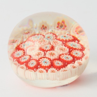A Vintage Art Glass Millefiori Paperweight
