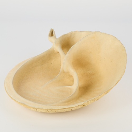 A Large Pottery Biomorphic Shell Wall Hanging by Noel White