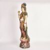 A Chinese 18th Century Early to Mid Qing Dynasty Polychrome and Giltwood Figure of Guanyin - 2