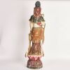 A Chinese 18th Century Early to Mid Qing Dynasty Polychrome and Giltwood Figure of Guanyin - 3