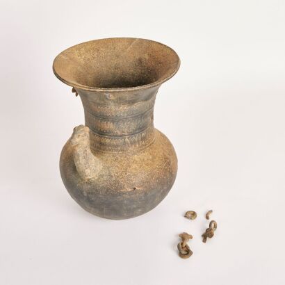 A Korean 11th to 12th Century Stoneware Bird-head Jar