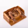 A Chinese 20th Century Republic Period Wood Carved an Opium Smoker