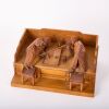 A Chinese 20th Century Republic Period Wood Carved an Opium Smoker - 2