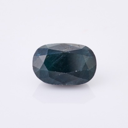 Loose, 5.06ct Oval Cut Dark Blue Sapphire Gemstone
