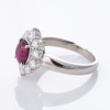 Platinum, 1.90ct Ruby / 1.06ct Diamond Cluster Ring - 2